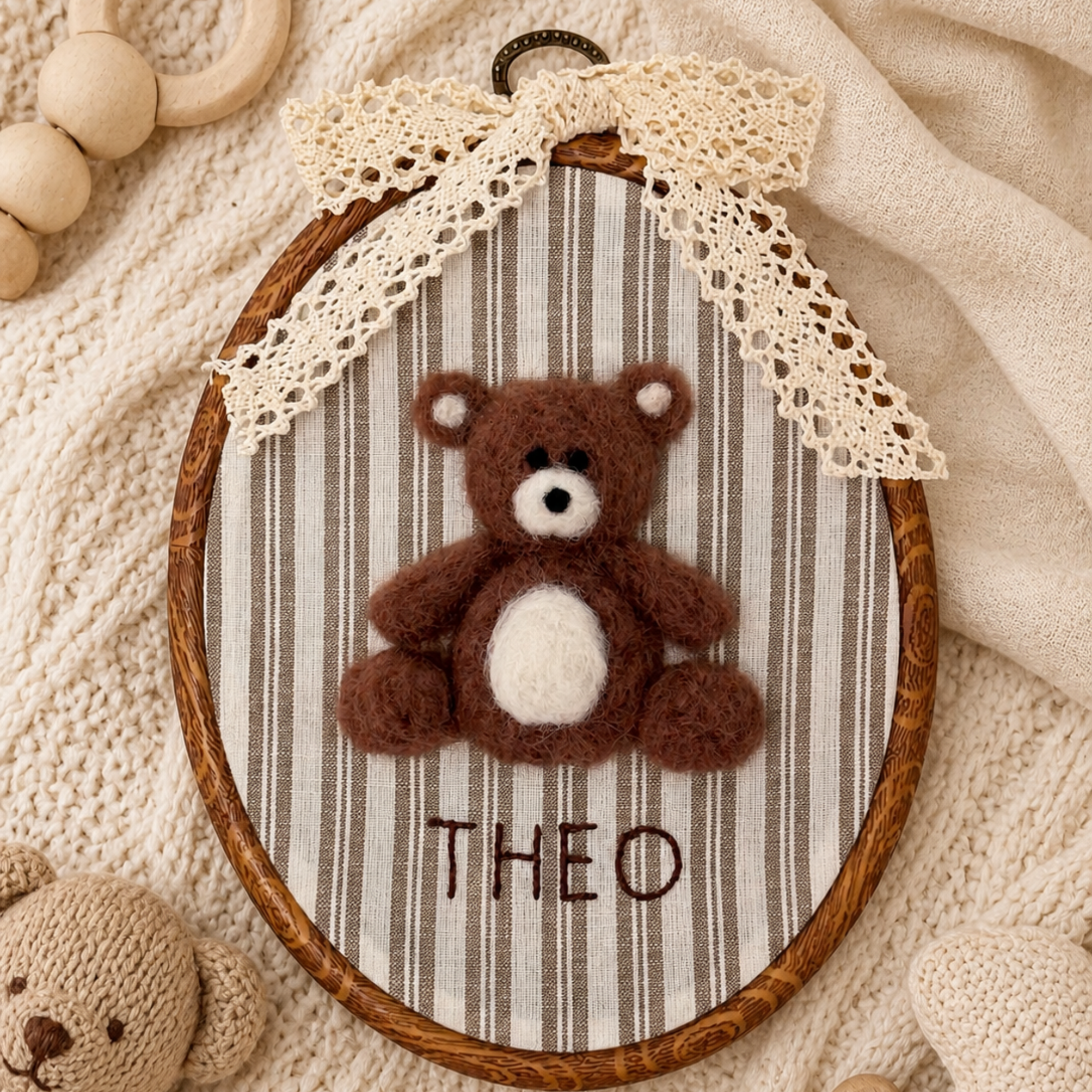 Personalized Teddy Bear Nursery Name Sign